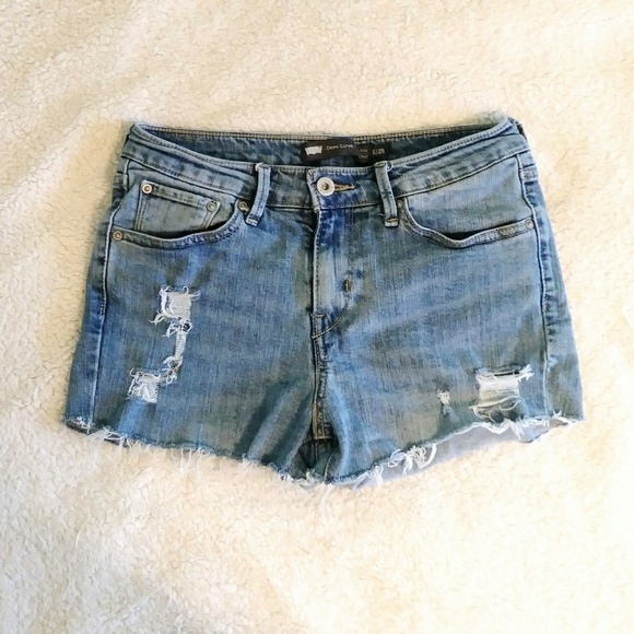 Levi's Pants - Levi's Light Wash Distressed Cutoff Shorts